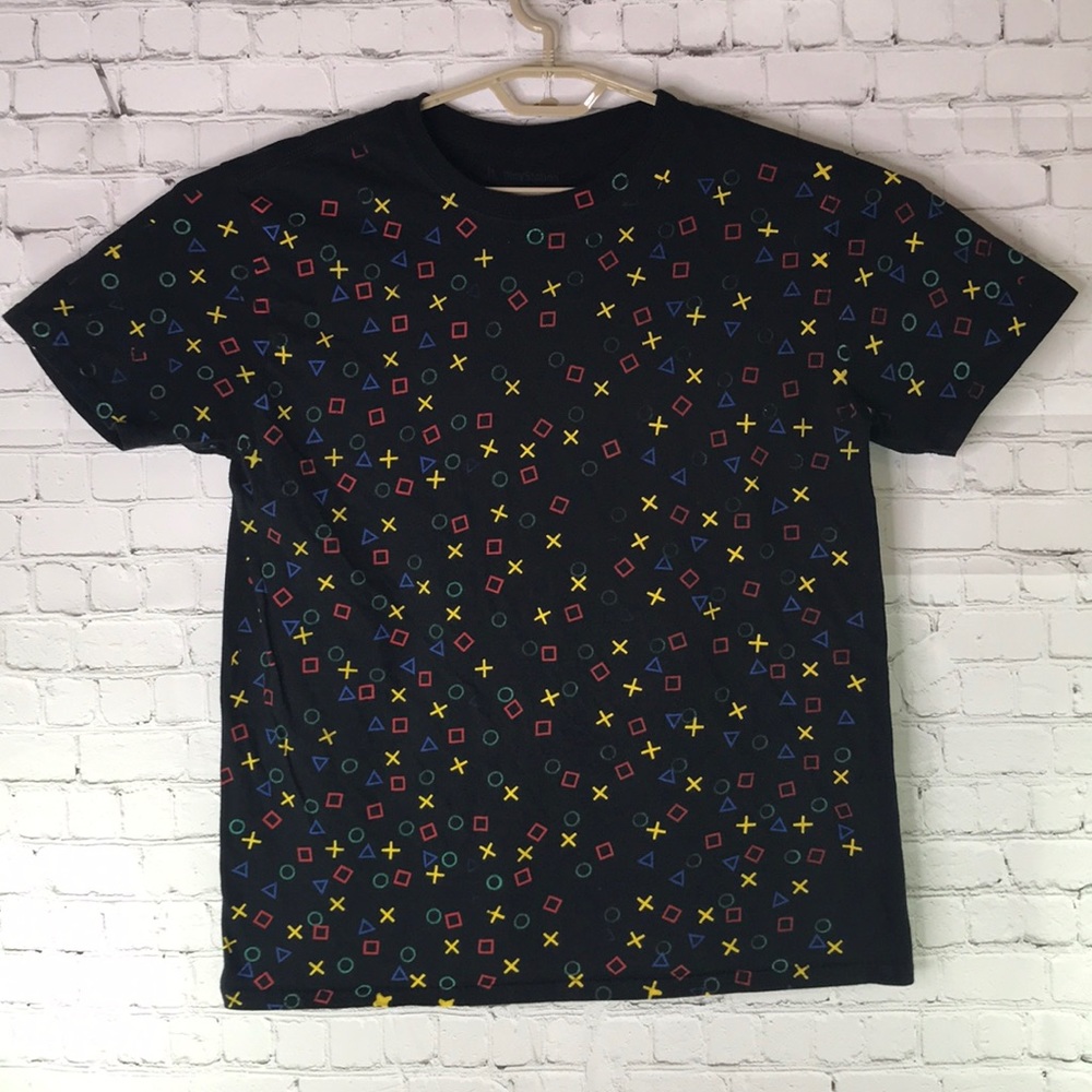 Playstation graphic button shirt